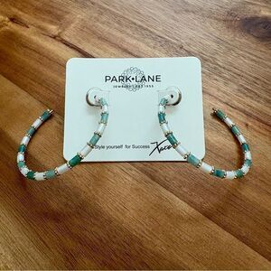 Park Lane | “Jade” Oversized Beaded Hoops | 2.5” Diameter